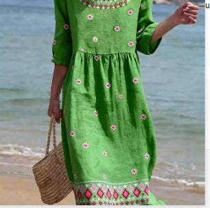 Casual Printed Temperament Long Skirt Girl